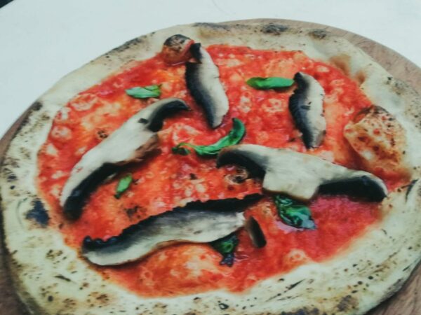Mushroom Marinara Pizza